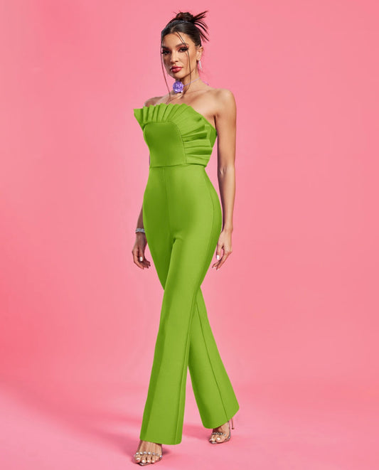 Neon bandage jumpsuit